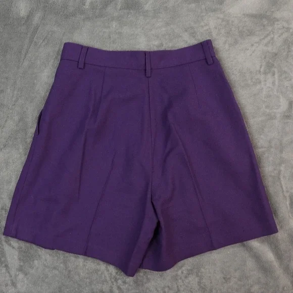 United Colors Of Benetton Shorts‎ Womens 44 Wool Pleated High Rise Classic Italy - Picture 2 of 8